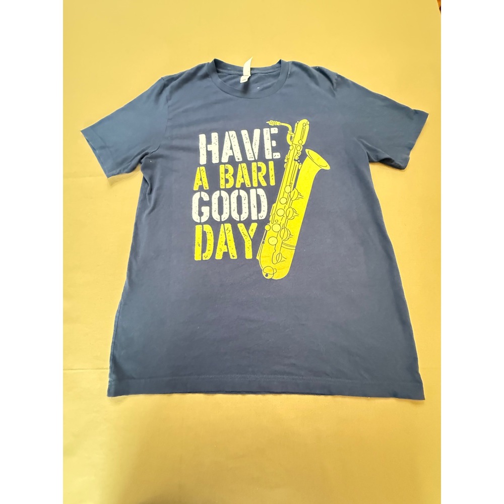 Canvas Women's Saxophone T-Shirt Have‎ A Bari Good Day Graphic Tee L
